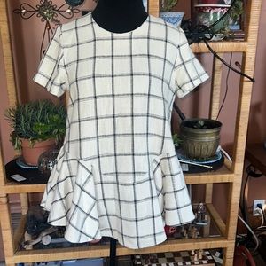 Kaelen Tweed Peplum Top